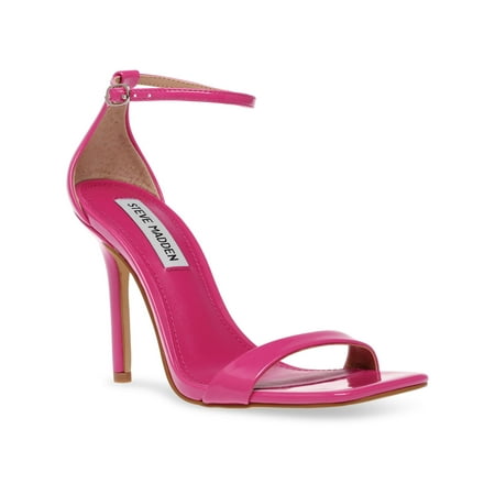 

STEVE MADDEN Womens Pink Ankle Strap Padded Spree Square Toe Stiletto Buckle Dress Sandals Shoes 8 M