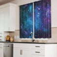 thumbnail image 5 of Galaxy Kitchen Curtains Out Space Wall Art Rod Pocket 27.5W x 36L Inch Blue Nebula Universe Room Decor Starry Star Fantasy Night Sky Printed Kids Boys Bedroom Dining Room Window Drapes 2 Panel, 5 of 6