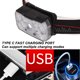 thumbnail image 4 of Faro Al Aire , Carga USB Diadema Desmontable Uso Cómodo Función De Sensor De Luz De Cabeza LED Para Emergencia Para Acampar, 4 of 7