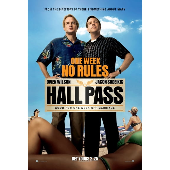 Z Posters Hall Pass Mini Poster 11inx17in Mini Poster 11x17 poster Color Category: Multi, Unframed, Ages: Adults