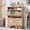 Natural, variant on Modern 2 Flip Drawer Shoe Cabinet with Hooks, Narrow Entryway Storage Organizer