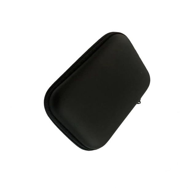 Injueey Bolsa de almacenamiento de Cable de datos, organizador de estilo Simple, de Banco de energía para interiores y exteriores, Carpetas de archivos Negro
