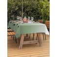 thumbnail image 4 of 52x70 Inch Outdoor Tablecloth with Umbrella Hole Zipper Rectangle Sage Green Ombre Rectangular Tablecloths Outside Waterproof Black Hockey Sticks Minimalist Style Patio Table Cover for Picnic Party, 4 of 8