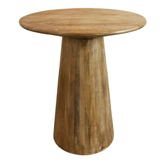 Jay 36" Solid Wood Round Bar Table in Distressed Natural Finish