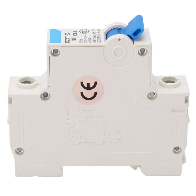 Miniature Circuit Breaker 1P 63A 4500A DIN Rail Mount Current Leakage Protection Breaker AC 230V 400V