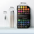 Nicpro Watercolor Paint Set, 48 Water Colors Kit with 3 Painting