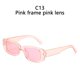 thumbnail image 1 of Gafas de sol cuadradas clásicas para mujer, lentes de sol rectangulares, pequeñas, de viaje, de marca hola suerte  unisex, 1 of 2