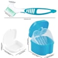 thumbnail image 3 of SURJDE Denture Case Box, 1Pcs Denture Bath Case and 1Pcs Denture Box 1Pcs Denture Brush, Color Retainer Container Box Denture Storage Box for Household Travel Office, 3 of 7