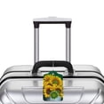 thumbnail image 5 of Disketp 4 Pcs Luggage Tag For Suitcase,Sunflowers In Bucket Leather Baggage Tag With Stainless Steel Loop Privacy Cover For Women Men Girls, 5 of 5