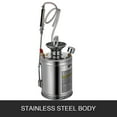 thumbnail image 4 of VEVOR 1Gal Stainless Steel Sprayer with Handle, 12’’ Wand, 3.3’’ Hose, Hand Pump Sprayer with Pressure Gauge, Safety Valve, Adjustable Nozzle, 4 of 10