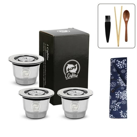 

ICafilasiCafilas Vip Link for Nespresso-Reutilisable Refillable Capsules Crema e Crema Foam Peel Reusable Home Cafe Filter Reusable