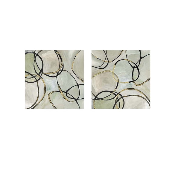 Great Art Now Infinity Rings by Tom Reeves 2 Piece Print Art Set Each 12W x 12H