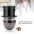 thumbnail image 2 of Taza de acero inoxidable, filtro de goteo de café vietnamita, infusor para el hogar, negro, 2 of 8