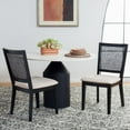 thumbnail image 6 of SAFAVIEH Margo Dining Chair, Black/Beige Fab/Black Rattan, Set of 2, 6 of 8