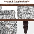thumbnail image 7 of DREAMSIDEA Accent Chairs Set of 2 Upholstered Pattern Morden Armchair Comfy Linen Fabric Reading Chairs for Living Room,Rococo Black, 7 of 7