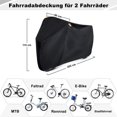 thumbnail image 5 of Bicycle cover for 2 bicycles waterproof 210D Breathable outdoor bicycle protective cover with lock eyelets protection, for mountain bikes and racing bikes, 5 of 7