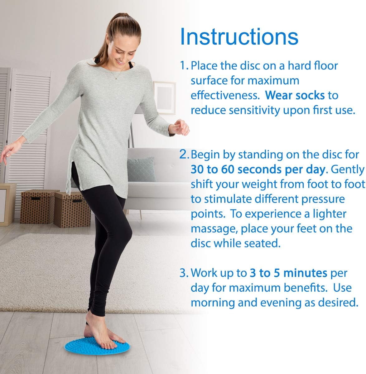 Daiwa Felicity Foot Massager Mat - Reflexology Mat with Magnetic Therapy Acupressure Disc - Ergonomic Acupressure Mat for Feet Relaxation, Pressure Point Pad for Foot Pain Relief - FSA HSA Eligible