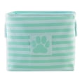 thumbnail image 2 of Bone Dry Pet Storage Collection Striped Paw Patch Bin, Aqua, Large Rectangle, 2 of 5