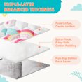 thumbnail image 2 of NiBaby 50x50 Foam Baby Playmat with Vibrant Patterns, Foldable Thick Cushioned Play Area and Non-Slip Base for Indoor/Outdoor Use, Machine-Washable, Hypoallergenic and Safe for Baby (Rainbow), 2 of 7