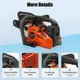 thumbnail image 5 of 25.4cc Gas Chainsaw, 900W 2-Stroke Engine, 11.8-Inch Cutting Bar, Lightweight 11 lbs for Wood Cutting, 5 of 19
