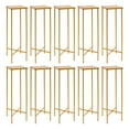 thumbnail image 2 of Rectangular Metal Gold Flower Stand Party Wedding Centerpiece Column Holder Rack Decor Wedding Flower Stands, 2 of 9