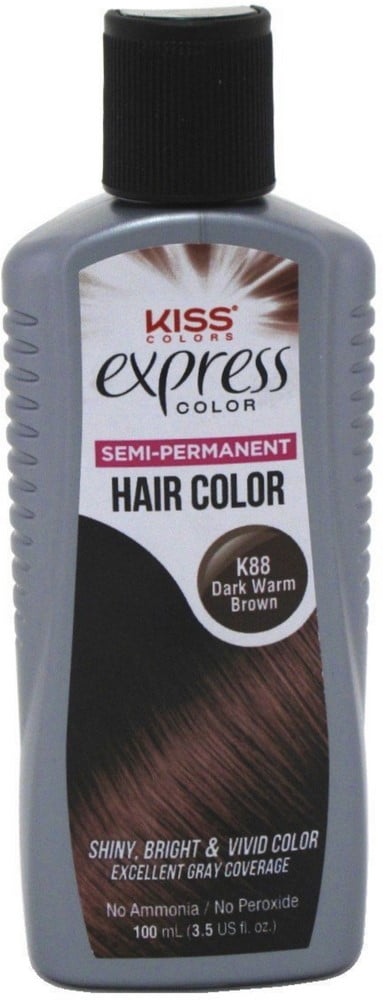 KISS Express Color Semi-Permanent Hair Color, Dark Warm Brown [K88] 3. ...