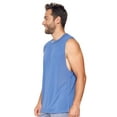 thumbnail image 2 of Expert Brand USA-Made Men's Siro Raw Edge Muscle Tee, Stone Blue, Medium, 2 of 5