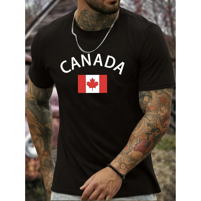 T-Shirt de Mode d'Été pour Hommes avec Design Imprimé Unique - Col Rond Décontracté, Lavable en Machine Fête des Pères, Fête des Mères, Nouvel An, Festival de Printemps, Saint-Valentin, Fête de l'Indépendance, Anniversaires, Fêtes