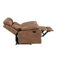 thumbnail image 5 of Steve Silver Rudger Microsuede Manual Recliner, Chestnut Brown, 5 of 7