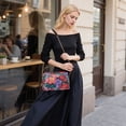 thumbnail image 5 of FORMRS Women Crossbody Purse with Chain Strap Vegan Leather Shoulder Handbag, Serene Floral Pattern, 5 of 7