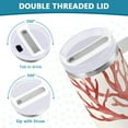 thumbnail image 3 of Yayeee 30oz Stainless Steel Tumbler with Straw and Handle Double-Wall Insulated Travel Water Bottle, White Starfish, 3 of 8