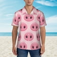 thumbnail image 4 of Easygdp Pig Nose Men's Hawaiian Shirts Print Lapel Short Sleeve for Beach, vacation, party, casual occasions - Small, 4 of 9
