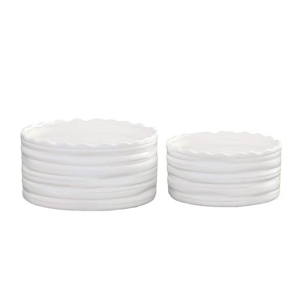 Ceramic Pot Coated Finish White 5"H