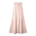 thumbnail image 7 of Bxsruta Womens Maxi Dress Casual V Neck Sleeveless Flowy Long Dresses with Pockets, 7 of 7