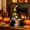 B, variant on Halloween Glowing Witch Gnome Doll 10 Inch Light Up Figurine for Shop Window Desk Mantel Party Decor Display