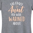 thumbnail image 3 of Instant Message - Crazy Aunt - Women's Short Sleeve Graphic T-Shirt, 3 of 6