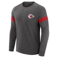 thumbnail image 2 of Men's J. Palmer Dark Heather Gray Kansas City Chiefs Players Lounge Raglan Tri-Blend Sweatshirt, 2 of 6