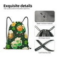 thumbnail image 4 of Wukai St Patrick's Day10 Drawstring Backpack Bag Sport Gym Sackpack Large Size String Backpack Cinch for Women Men-Medium, 4 of 6
