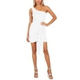 thumbnail image 2 of Women Off Shoulder Dress White Sparkly Dress Carnival Outfit Business Casual Dress, 2 of 6