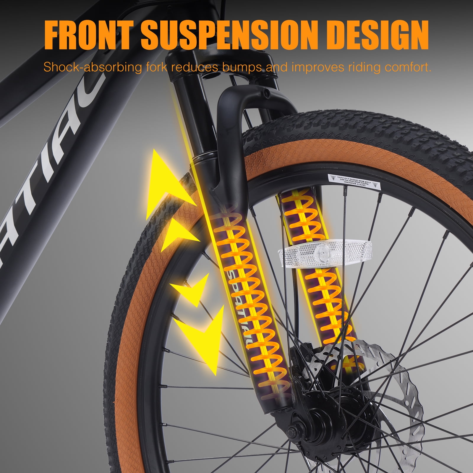 SPATIAL 24 inch Mountain Bike,21 Speeds Lightweight Aluminum Magensium Frame Mountain Bicycle,Fits Men Women Teenagers Adult Disc Brake MTB Bicycles,Black