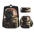 thumbnail image 1 of Balery Adorable Kitten On Mini Train Mochila escolar 3 en 1 para niños: mochila resistente con lonchera térmica y estuche para lápices. Mochila escolar para niños y niñas., 1 of 7