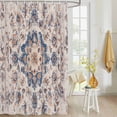 thumbnail image 4 of Fabric Shower Curtain, Vintage Floral Boho N Tribal Style Flowers Shower Curtains with 12 Hooks Waterproof Machine Washable Bath Curtains for Bathroom, 54 x 78in, 4 of 6