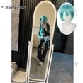 thumbnail image 2 of Disfraz de cosplay de Anime Mikuo, versión masculina, color verde, cualquier tamaño, hecho a medida, conjunto completo, chaquetas negras personalizadas perfectas con pelucas verdes, 2 of 5