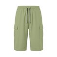 thumbnail image 1 of FhsagQ Male Cargo Short Pants for Men with Slanted Front Pockets and Backless Design for Utility Workwear Light Green Size M, 1 of 7