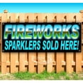 thumbnail image 1 of Fireworks Sparklers Bl 13 oz Vinyl Banner With Metal Grommets, 1 of 4