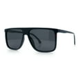 thumbnail image 6 of Polarized Oversize Flat Top Rectangle Horn Rim Plastic Mens Fashion Sunglasses Navy - Black, 6 of 8