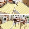 thumbnail image 5 of Yellow Plaid Area Rugs 4'x6', Washable Small Throw Rugs for Office Bathroom, Modern Minimalist Checkered Indoor Outdoor Rug Non-Slip Low Pile Carpet Runner Reversible Floor Mats, 5 of 8
