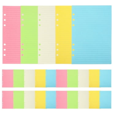 HEMOTON 50 Sheets Notebook Insert Paper Refills A5 Binder Replacement Inserts for Notes