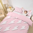 thumbnail image 3 of Erosebridal Cartoon Lightning Twin Bedding,Pink And White Duvet Cover Set For Girls Kids 2 Pieces,No Comforter,Reversible, 3 of 6