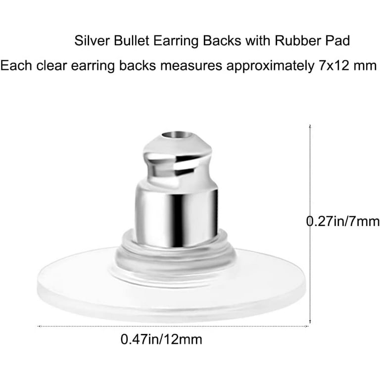 Earring Backs,100pcs Bullet Clutch Earring Backs Replacements  Hypo-allergenic Rubber Earring Stoppers - Buy Earing Back Stopper Screw  Back Earring
